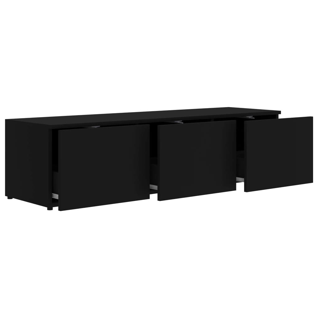 vidaXL TV Cabinet Black 120x34x30 cm Engineered Wood