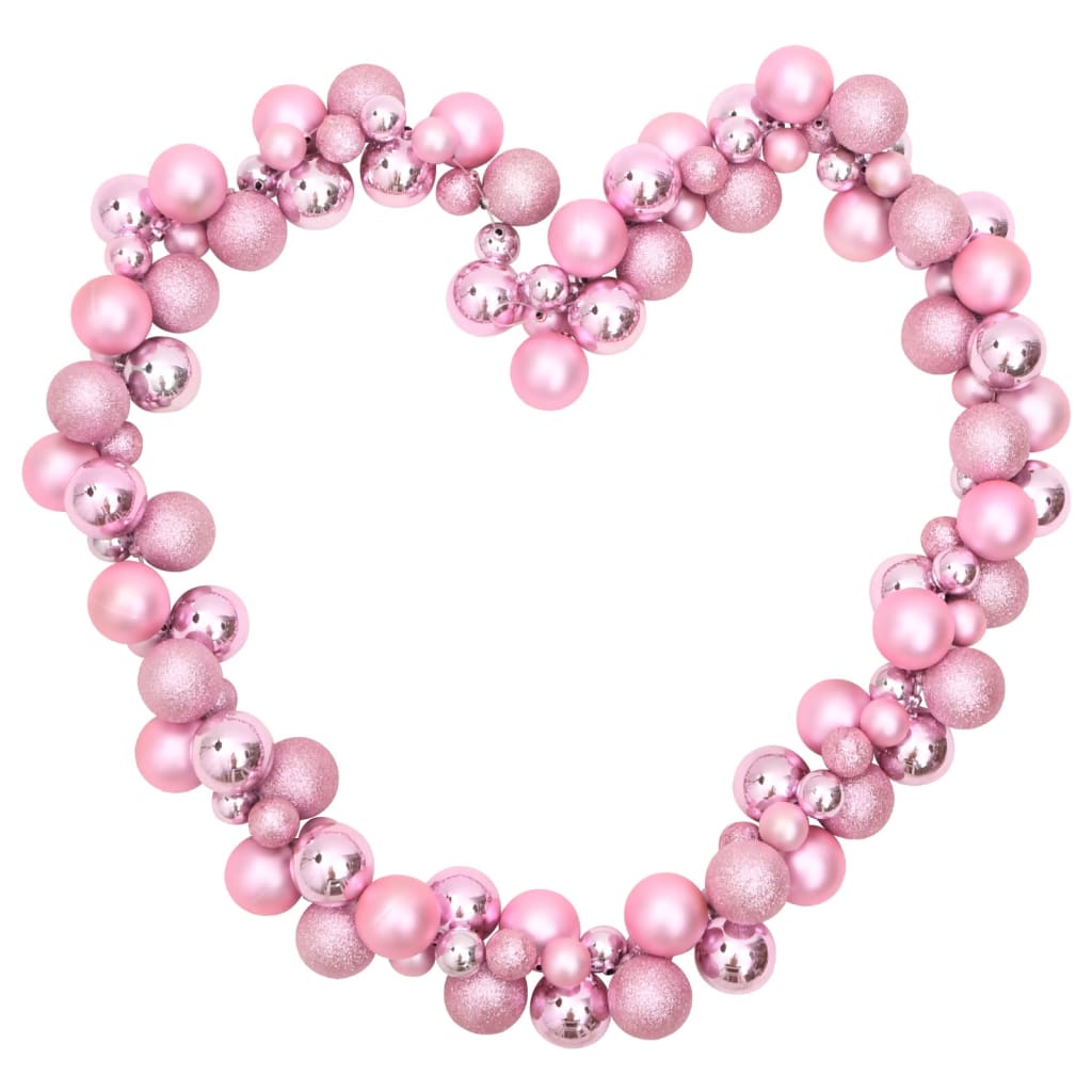 vidaXL Christmas Balls Garland Pink 175 cm Polystyrene
