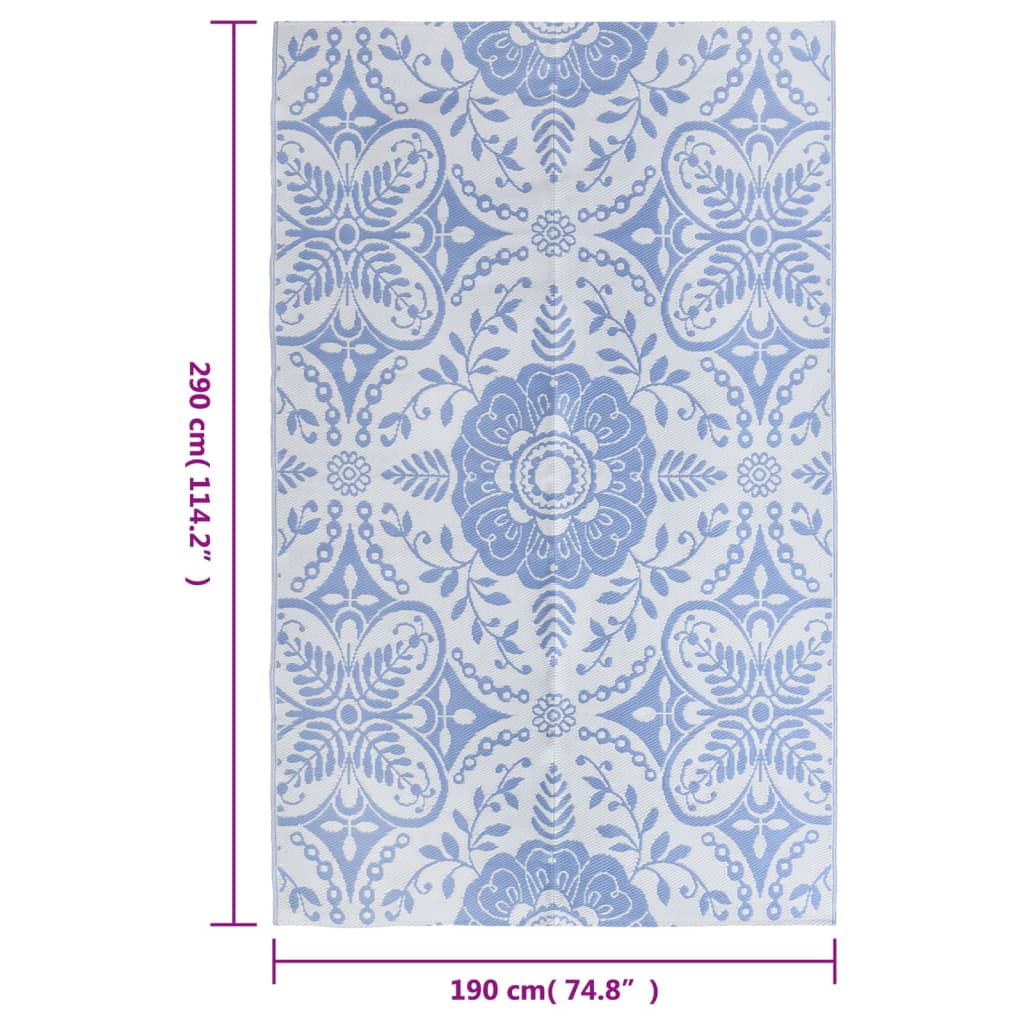 vidaXL Outdoor Carpet Baby Blue 190x290 cm PP