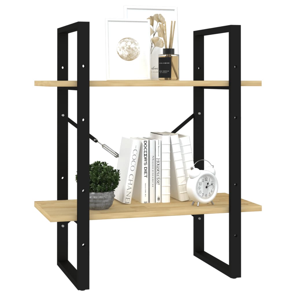 vidaXL 2-Tier Book Cabinet 60x30x70 cm Solid Pine Wood