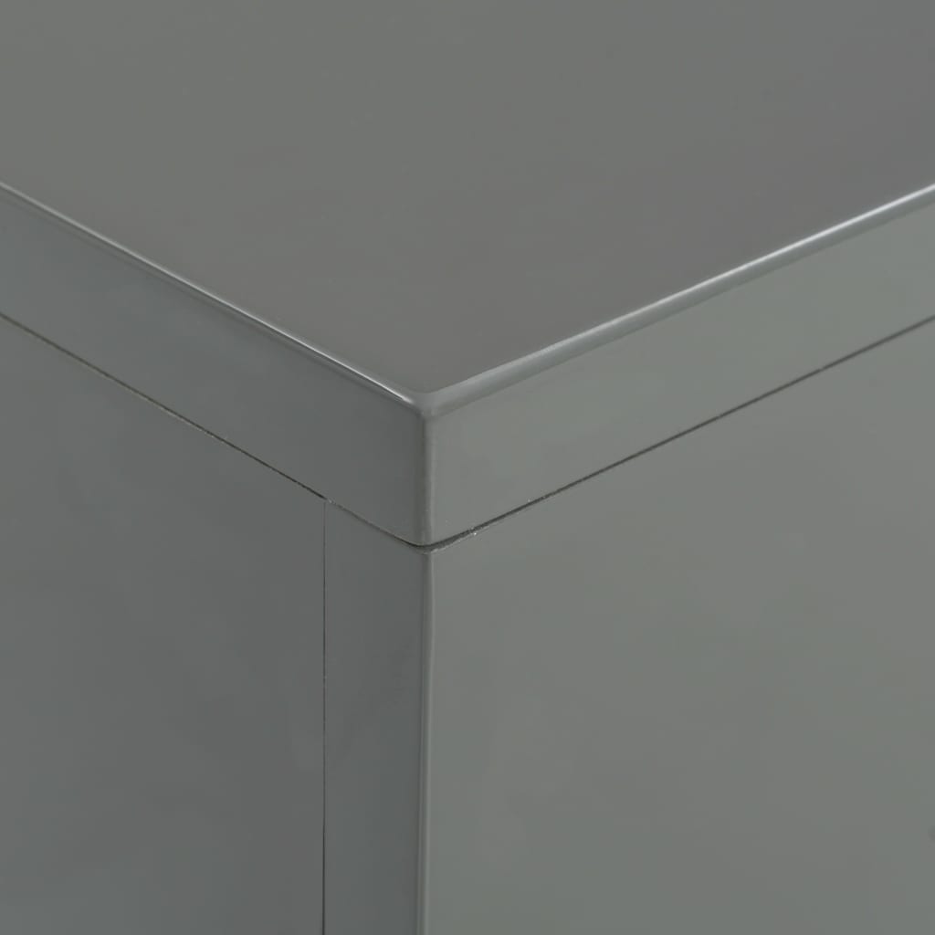 vidaXL Coffee Table High Gloss Grey 115x55x31 cm MDF