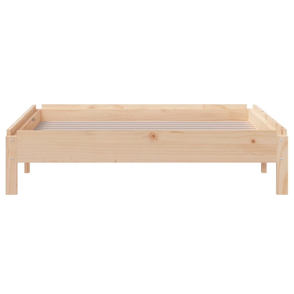 vidaXL Stack Bed 75x190 cm Small Single Solid Wood Pine