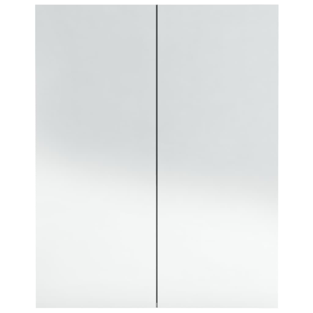 vidaXL Bathroom Mirror Cabinet 60x15x75 cm MDF Anthracite
