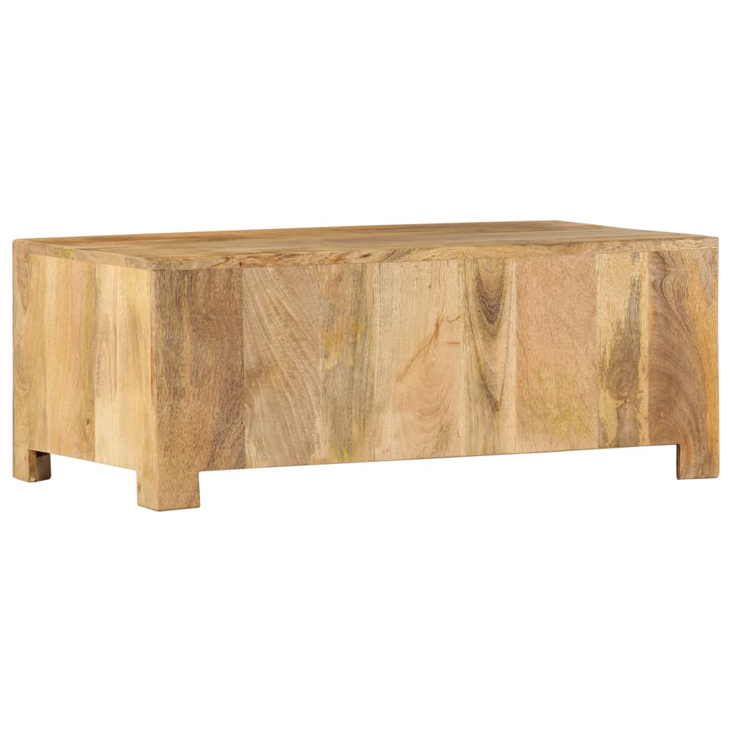vidaXL Coffee Table with 4 Drawers 90x50x35 cm Solid Mango Wood