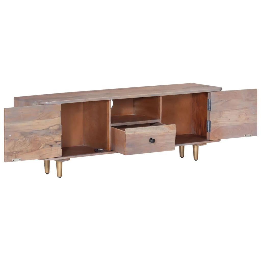 vidaXL TV Cabinet 118x30x40 cm Solid Acacia Wood