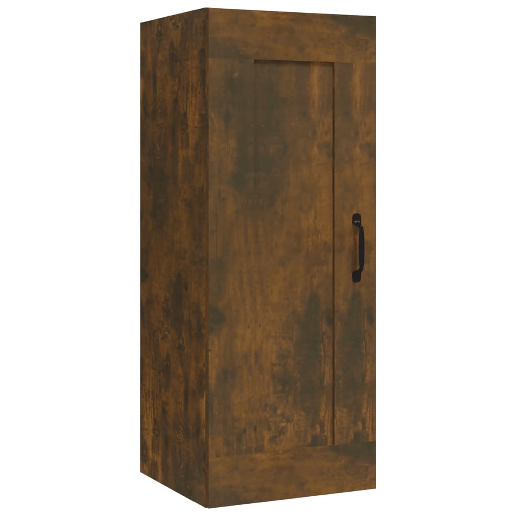 vidaXL Hanging Cabinet Smoked Oak 35x34x90 cm Engineered Wood