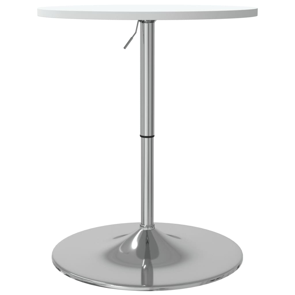 vidaXL Bar Table White 60x60x90 cm Engineered Wood and Chromed Steel