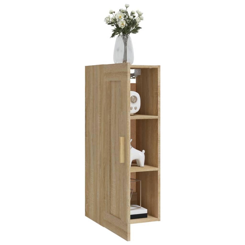 vidaXL Wall Cabinet Sonoma Oak 35x34x90 cm Engineered Wood