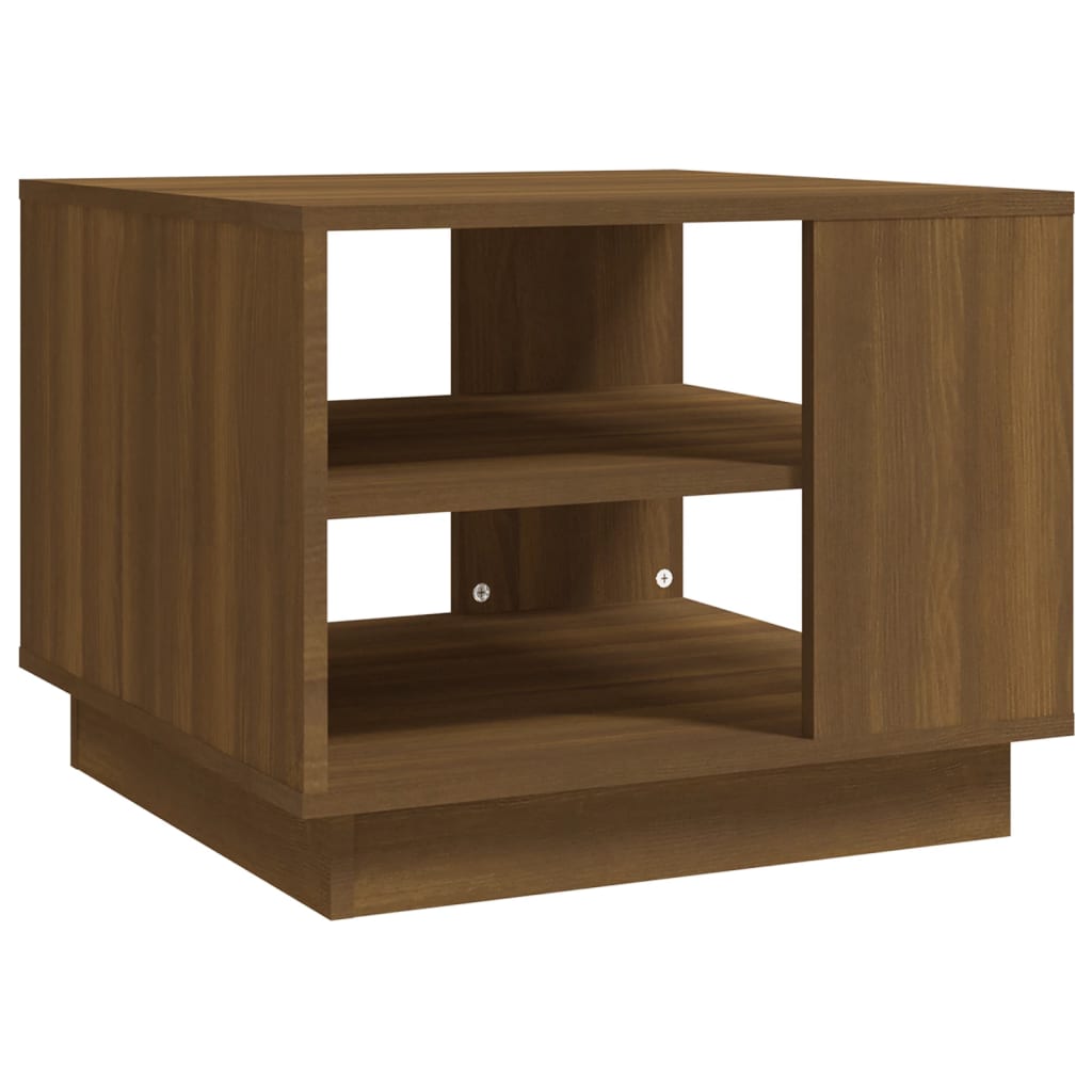 vidaXL Coffee Table Brown Oak 55x55x43 cm Engineered Wood