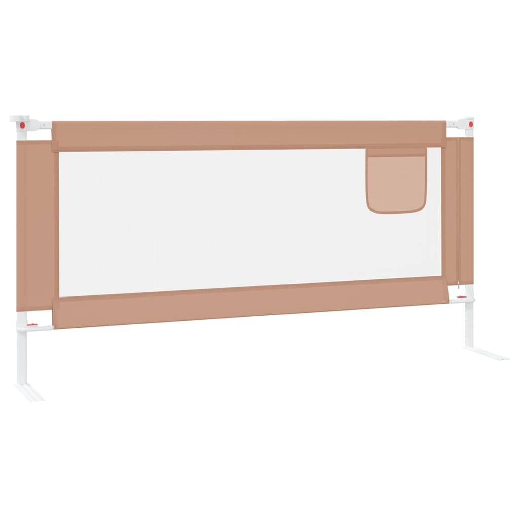 vidaXL Toddler Safety Bed Rail Taupe 190x25 cm Fabric