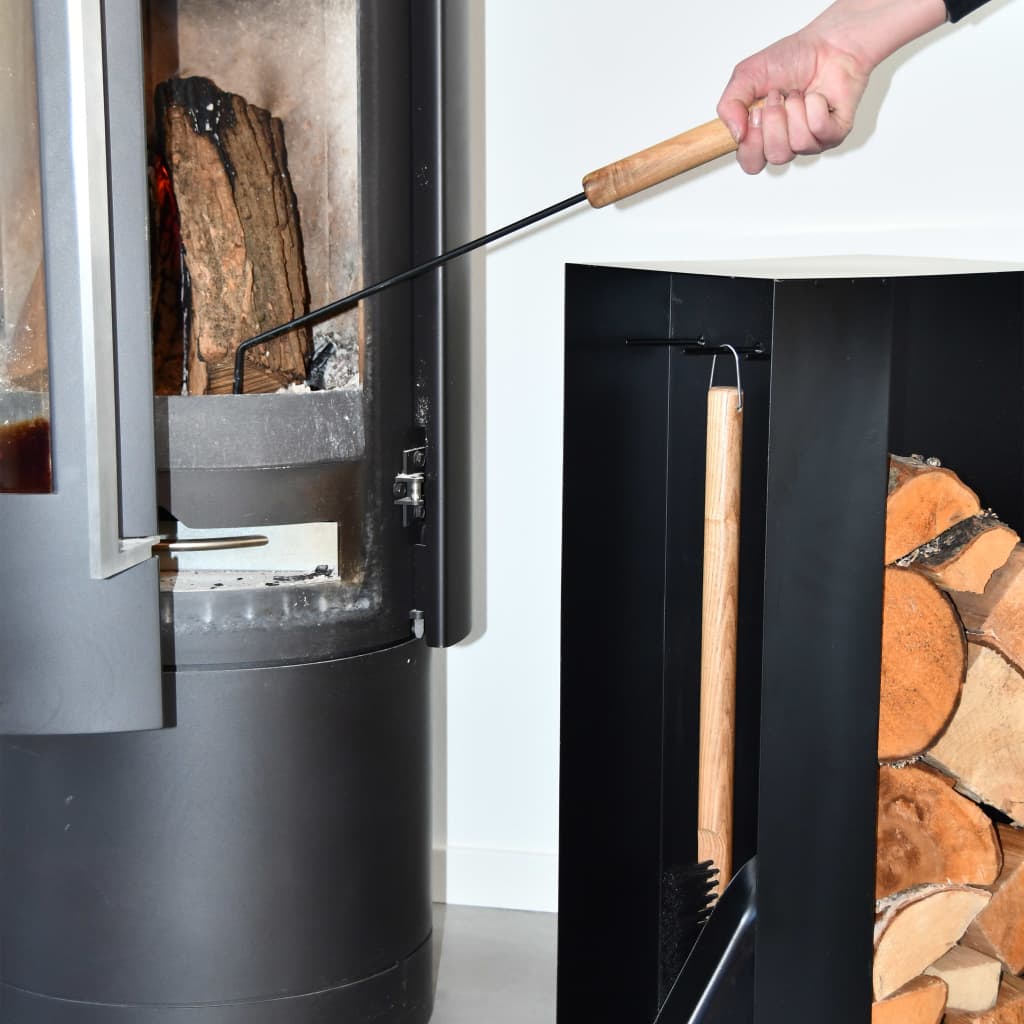 Esschert Design Wood Storage Fire Place Tools Black Steel FF407