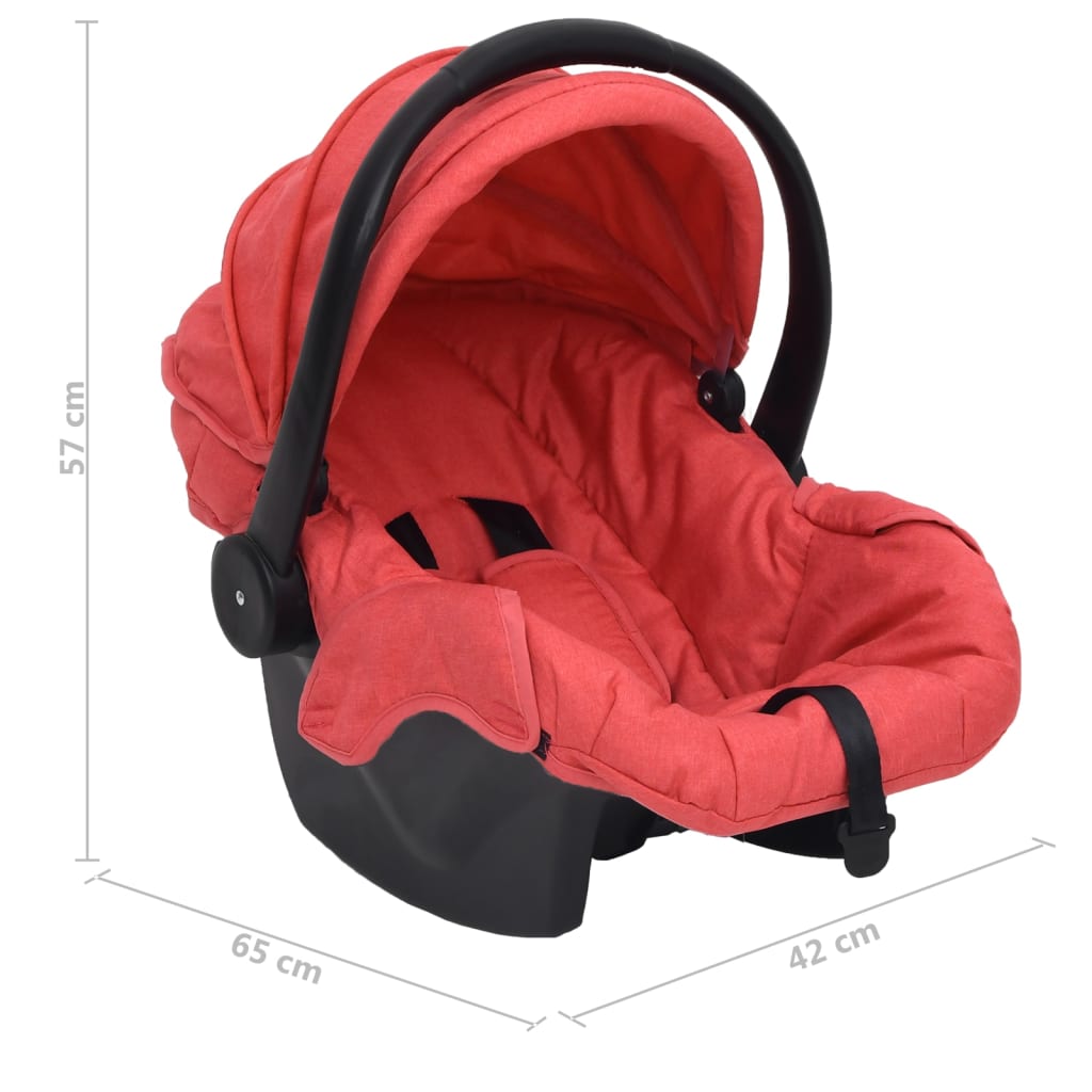 vidaXL Baby Car Seat Red 42x65x57 cm