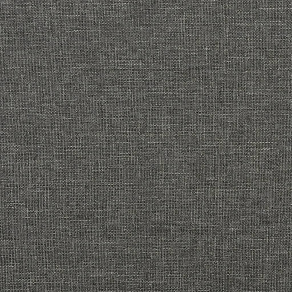 vidaXL Bed Frame Dark Grey 135x190 cm Double Fabric