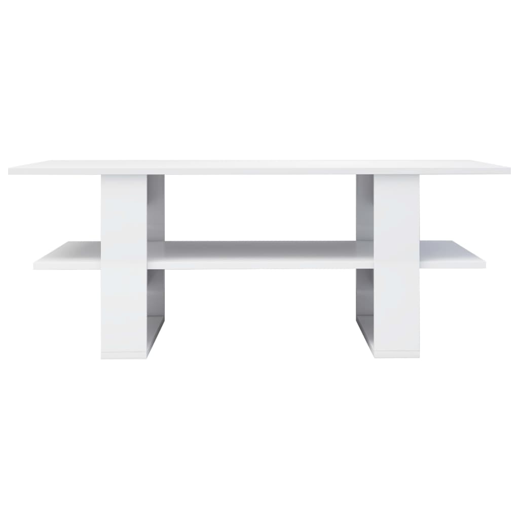 vidaXL Coffee Table High Gloss White 110x55x42 cm Engineered Wood
