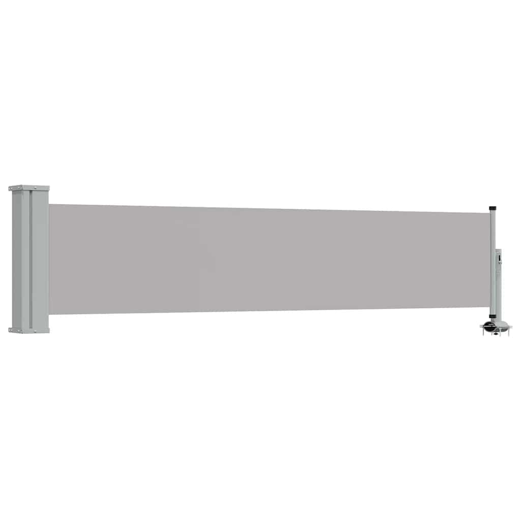 vidaXL Patio Retractable Side Awning 60x300 cm Grey vidaXL.co.uk