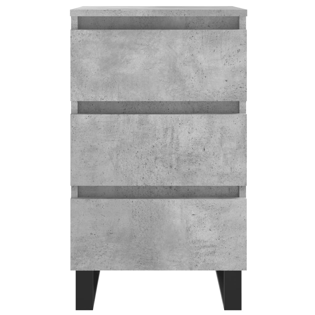 vidaXL Bedside Cabinets 2 pcs Concrete Grey 40x35x69 cm Engineered Wood