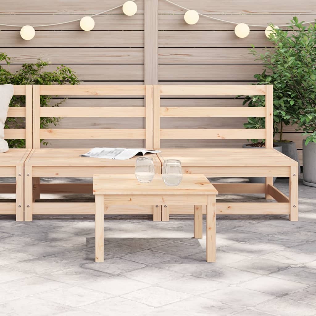 vidaXL Garden Sofas Armless 2 pcs 70x70x67 cm Solid Wood Pine