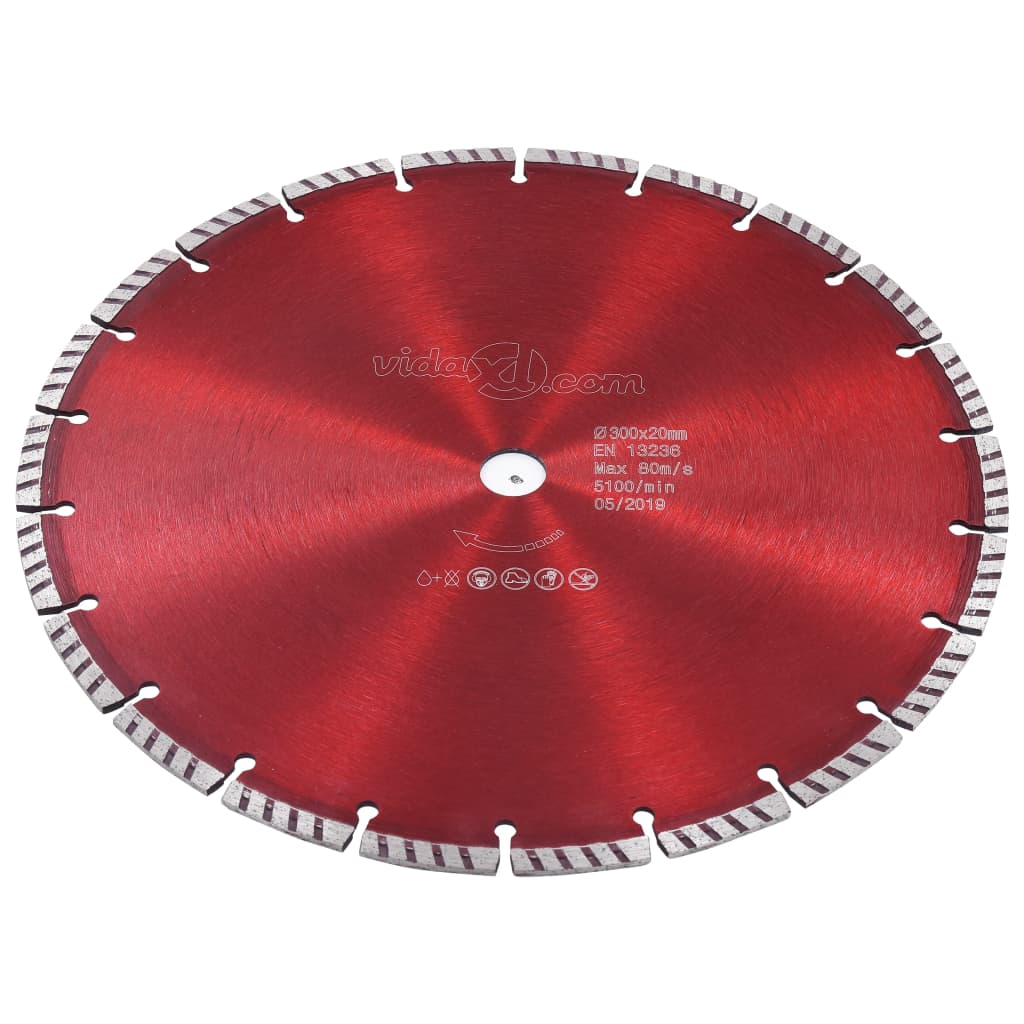 vidaXL Diamond Cutting Disc with Turbo Steel 300 mm