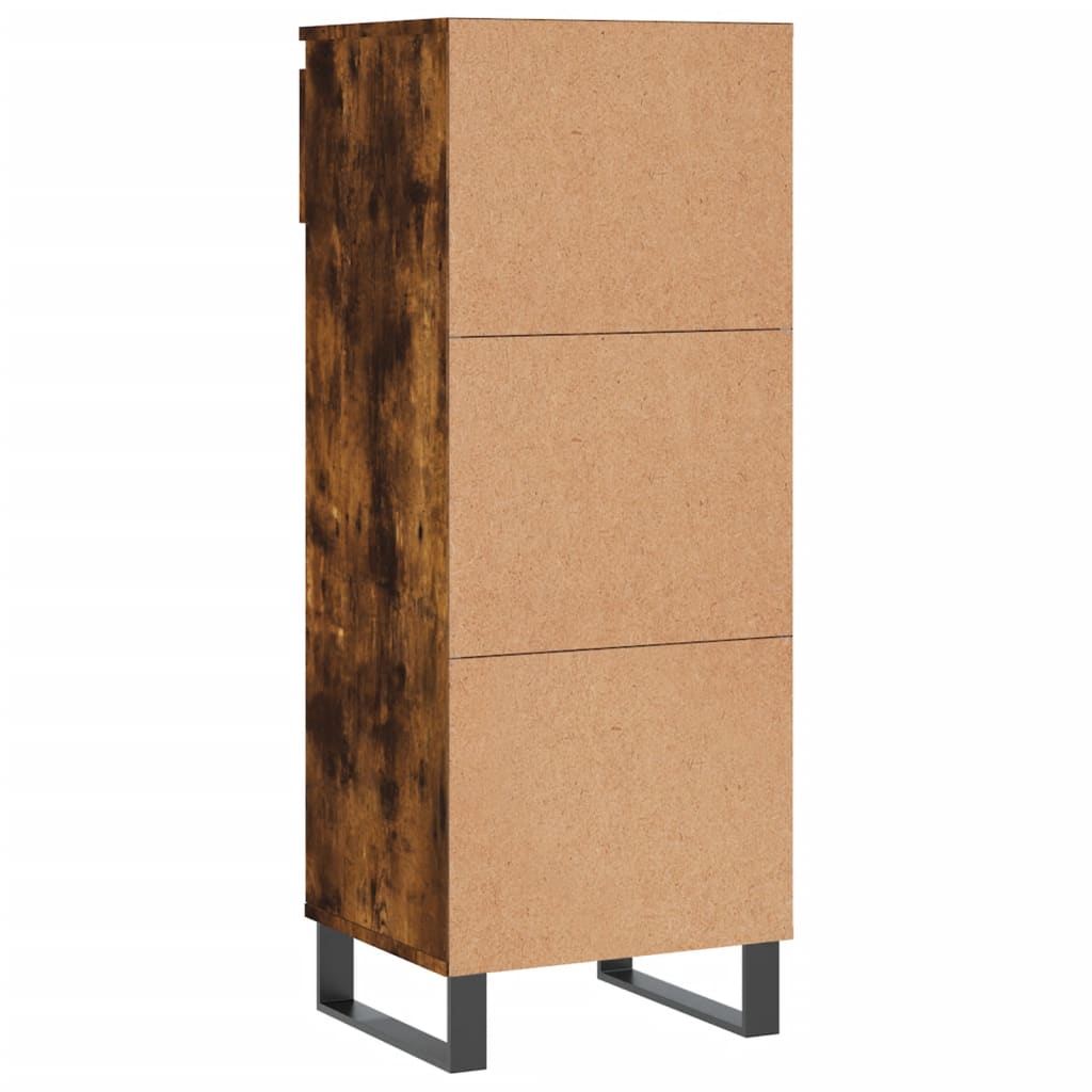 vidaXL Shoe Cabinet Smoked Oak 40x36x105 cm Engineered Wood