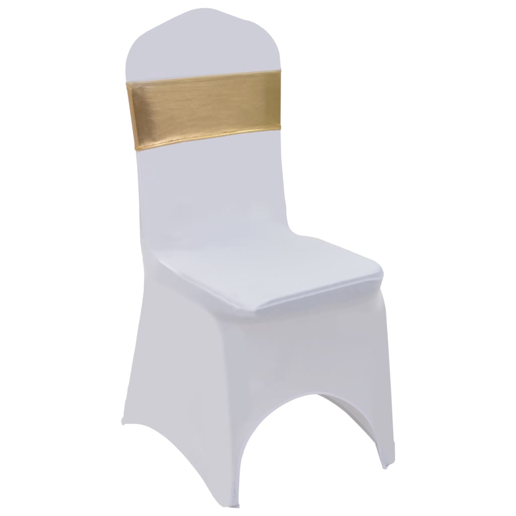 vidaXL 25 pcs Stretchable Chair Band with Diamond Buckle Gold
