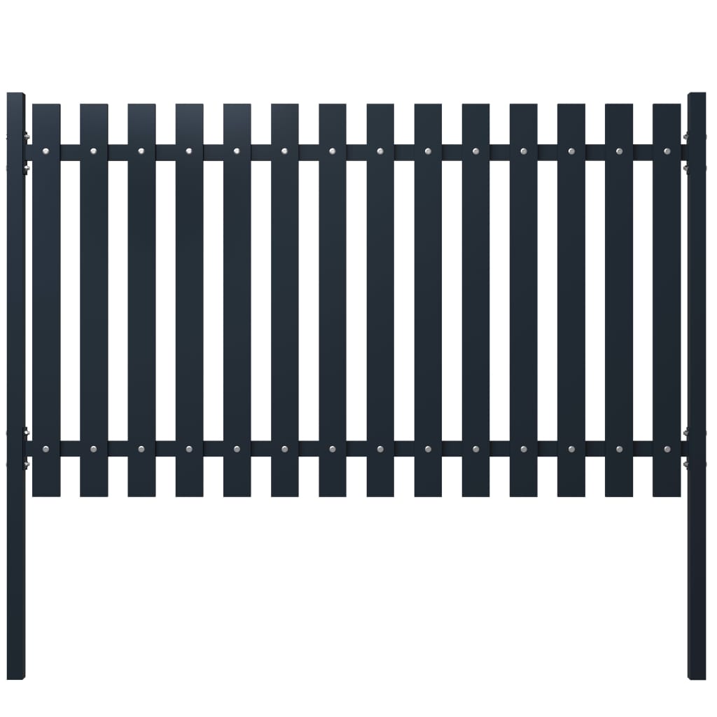 vidaXL Fence Panel Anthracite 174.5x75 cm Powder-coated Steel