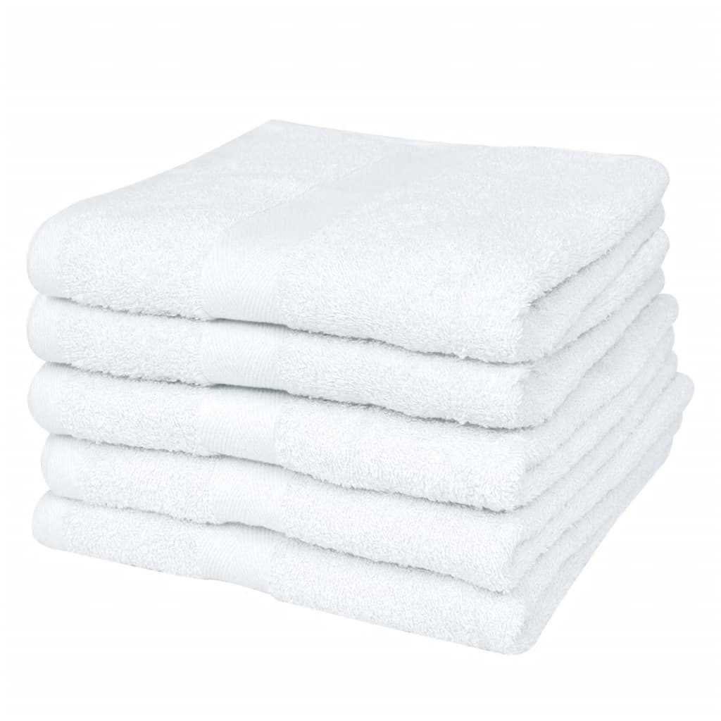 vidaXL Hotel Guest Towel Set 50 pcs Cotton 400 gsm 30x30 cm White