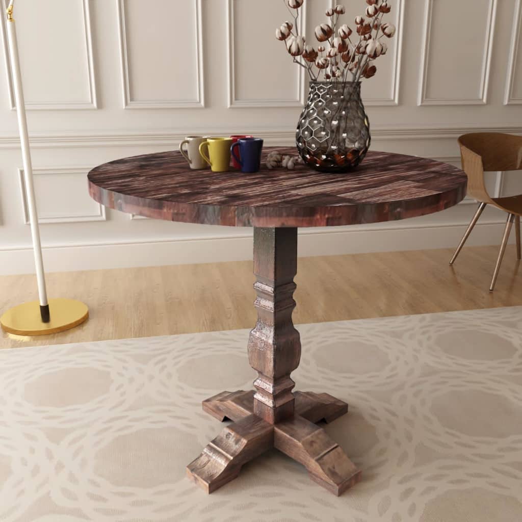 vidaXL Pedestal Dining Table Solid Acacia Wood 85x75 cm