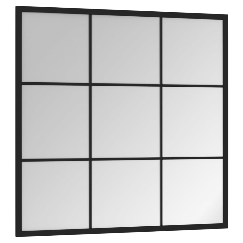 vidaXL Wall Mirror Black 60x60 cm Metal