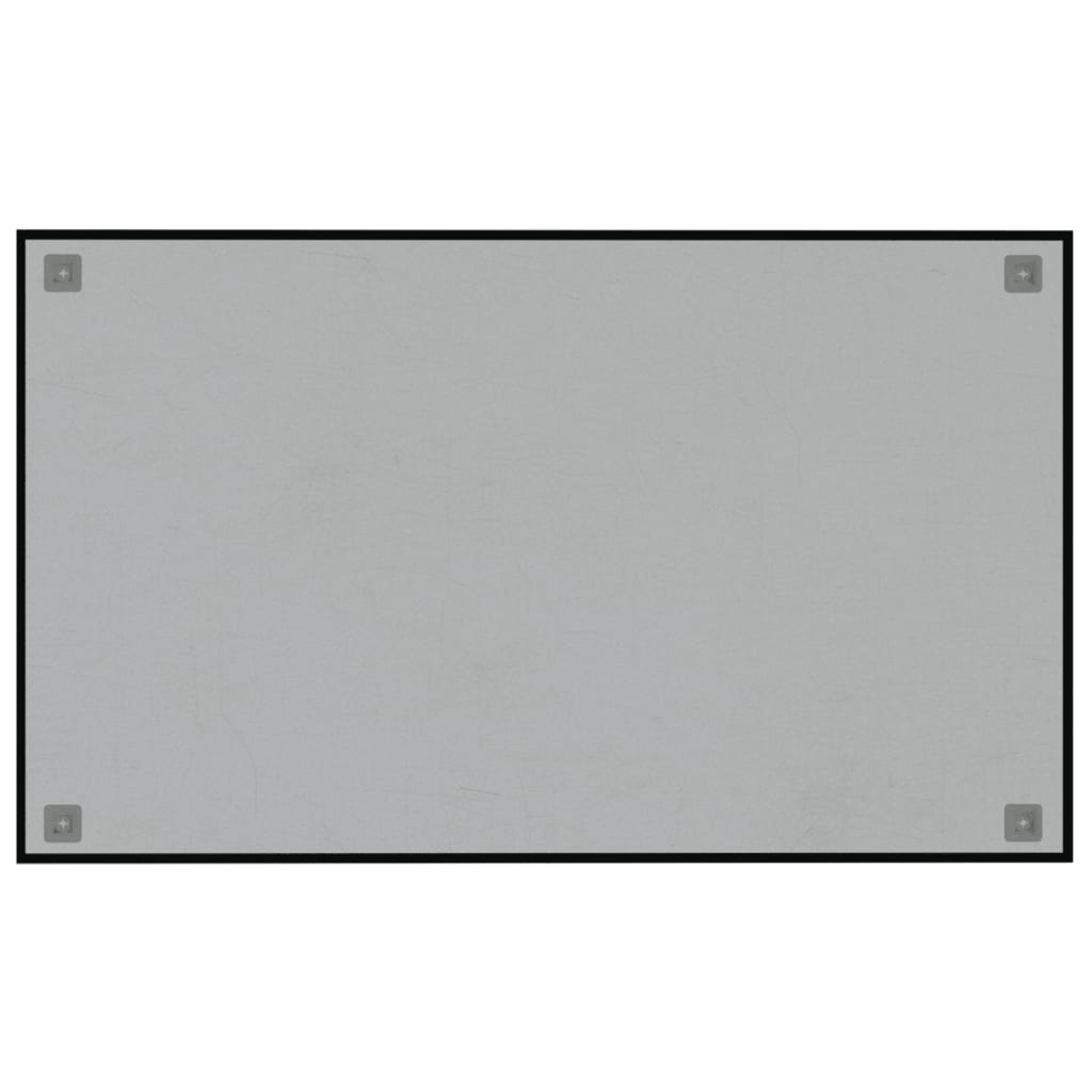 vidaXL Wall-mounted Magnetic Board Black 100x60 cm Tempered Glass