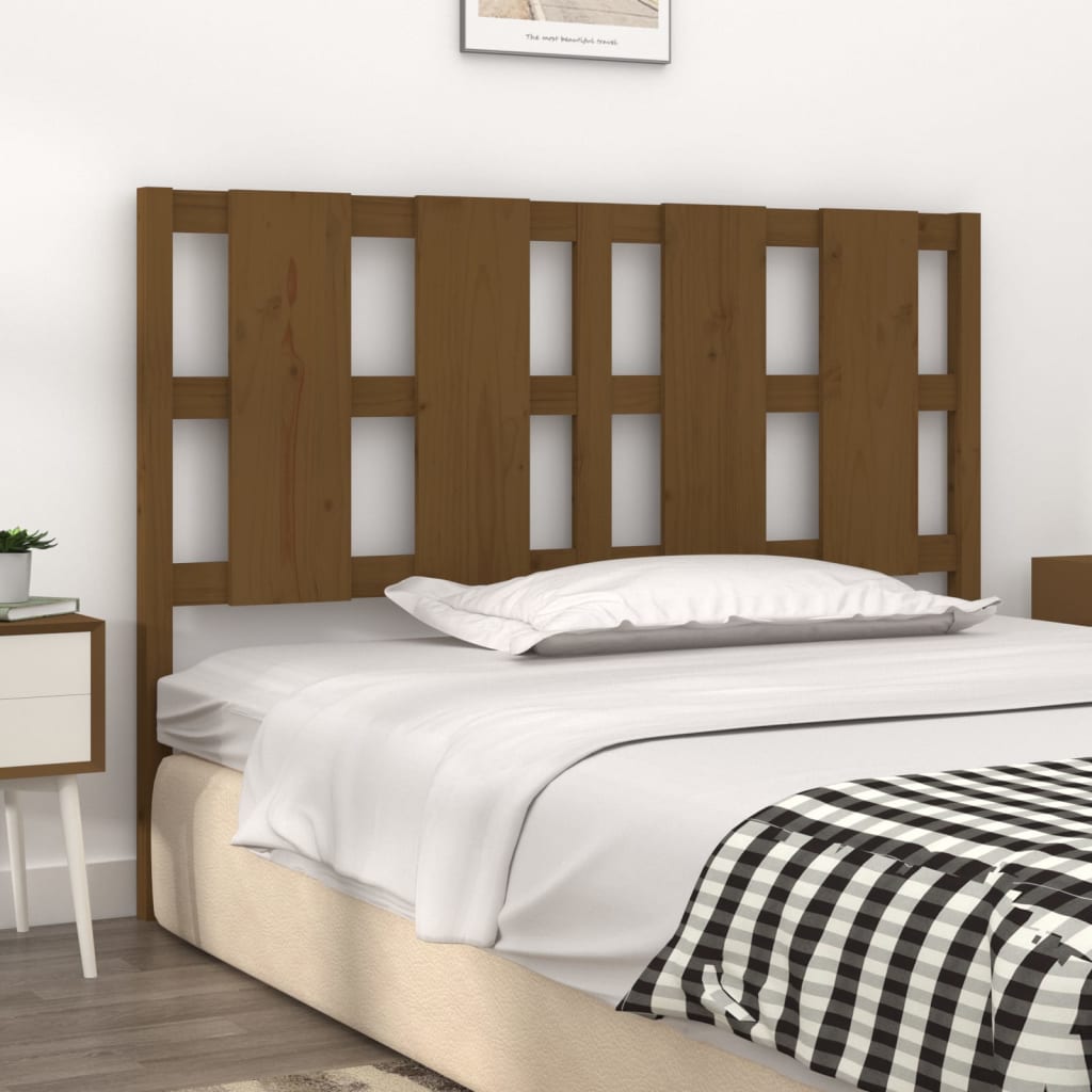 vidaXL Bed Headboard Honey Brown 125.5x4x100 cm Solid Wood Pine