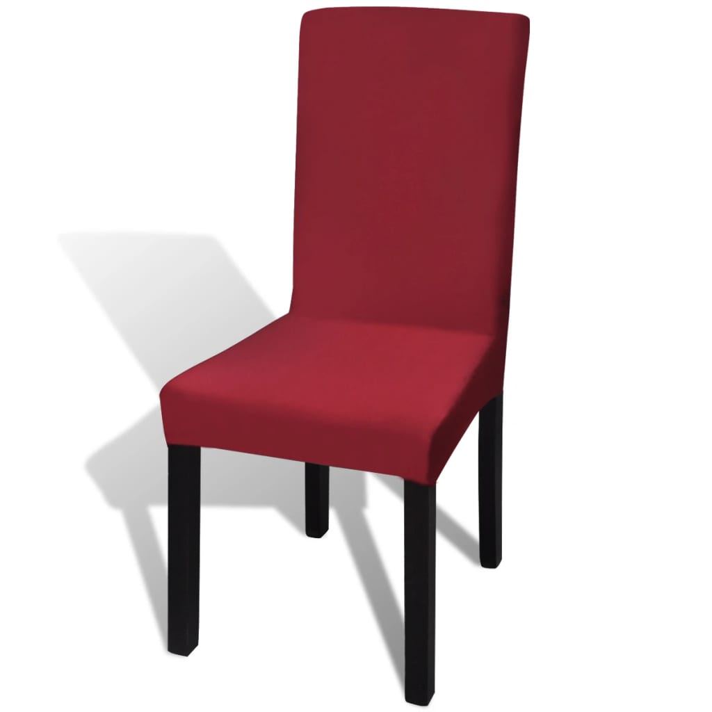 vidaXL Straight Stretchable Chair Cover 4 pcs Bordeaux