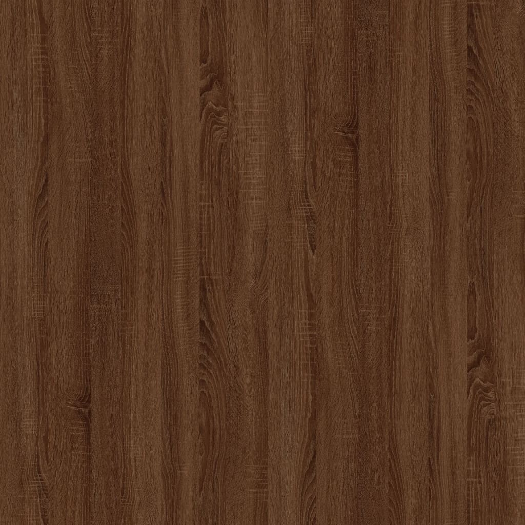 vidaXL Coffee Table Brown Oak 80x45x45 cm Engineered Wood and Iron