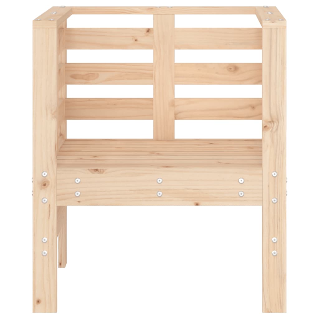 vidaXL Garden Chairs 2 pcs 61.5x53x71 cm Solid Wood Pine