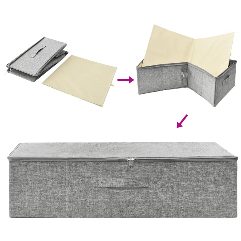 vidaXL Storage Box Fabric 70x40x18 cm Grey