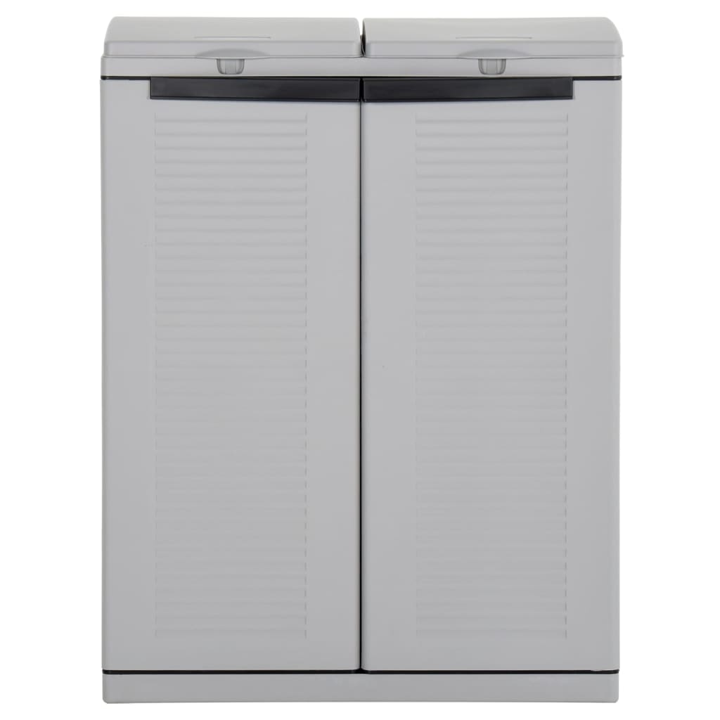 vidaXL Trash Bin Eco Cabinet 68x39x89 cm Grey and Black