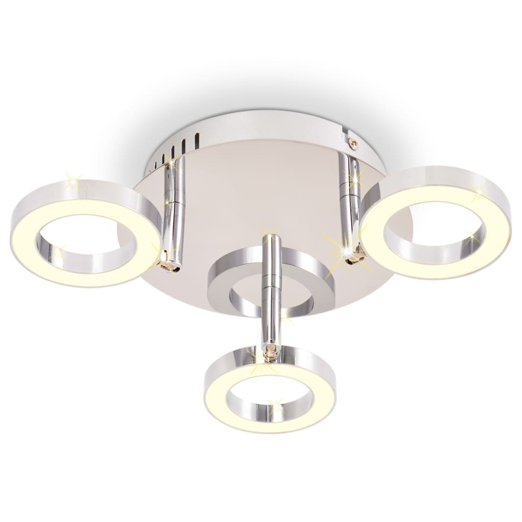 vidaXL LED Ceiling Lamp with 3 Lights Warm White