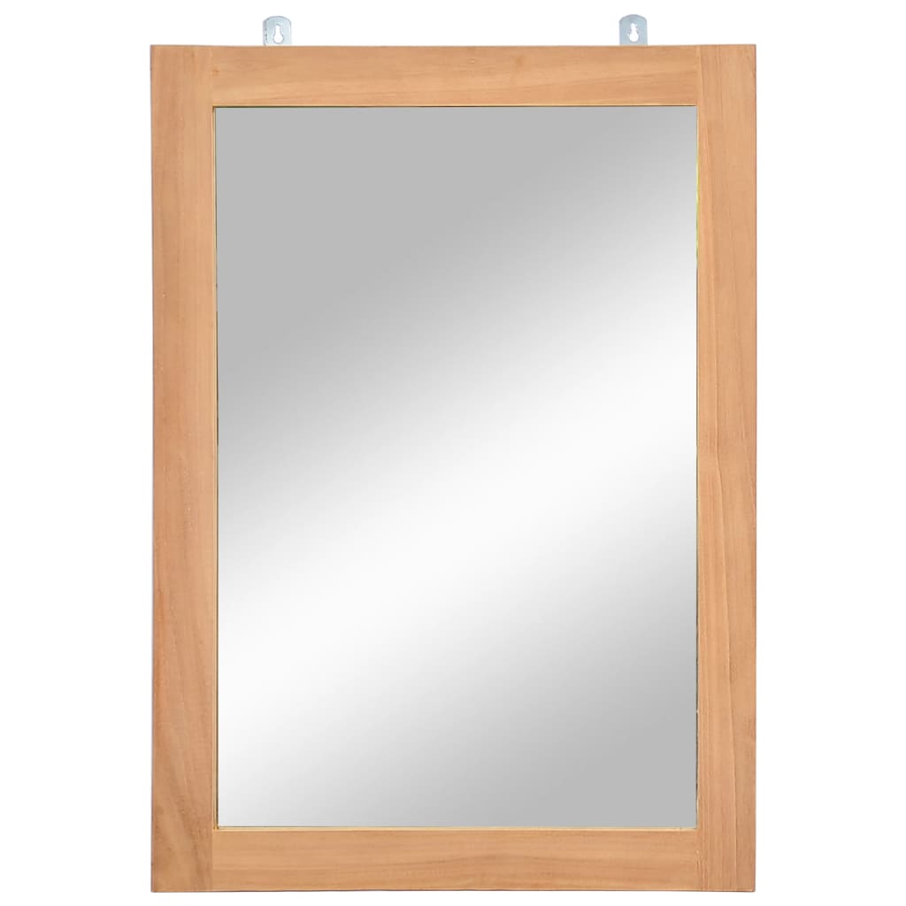 vidaXL Wall Mirror Solid Teak 50x70 cm