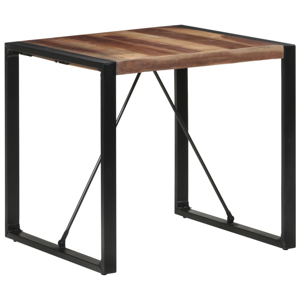 vidaXL Dining Table 80x80x75 cm Solid Wood with Sheesham Finish