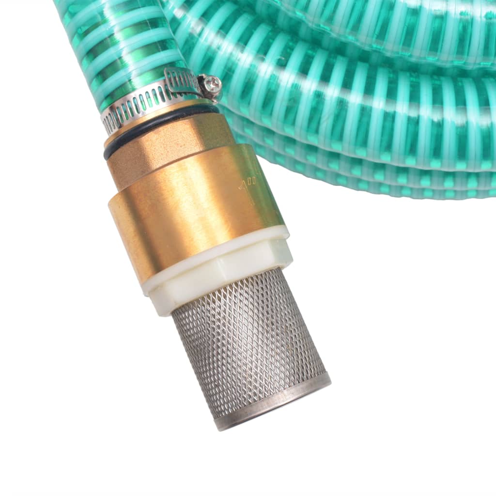 vidaXL Suction Hose with Brass Connectors 10 m 25 mm Green