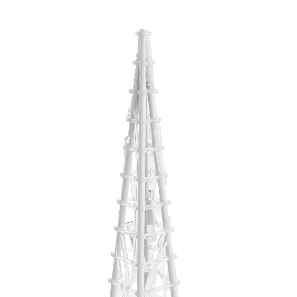 vidaXL Acrylic Decorative LED Light Cone Set Cold White 30/45/60cm