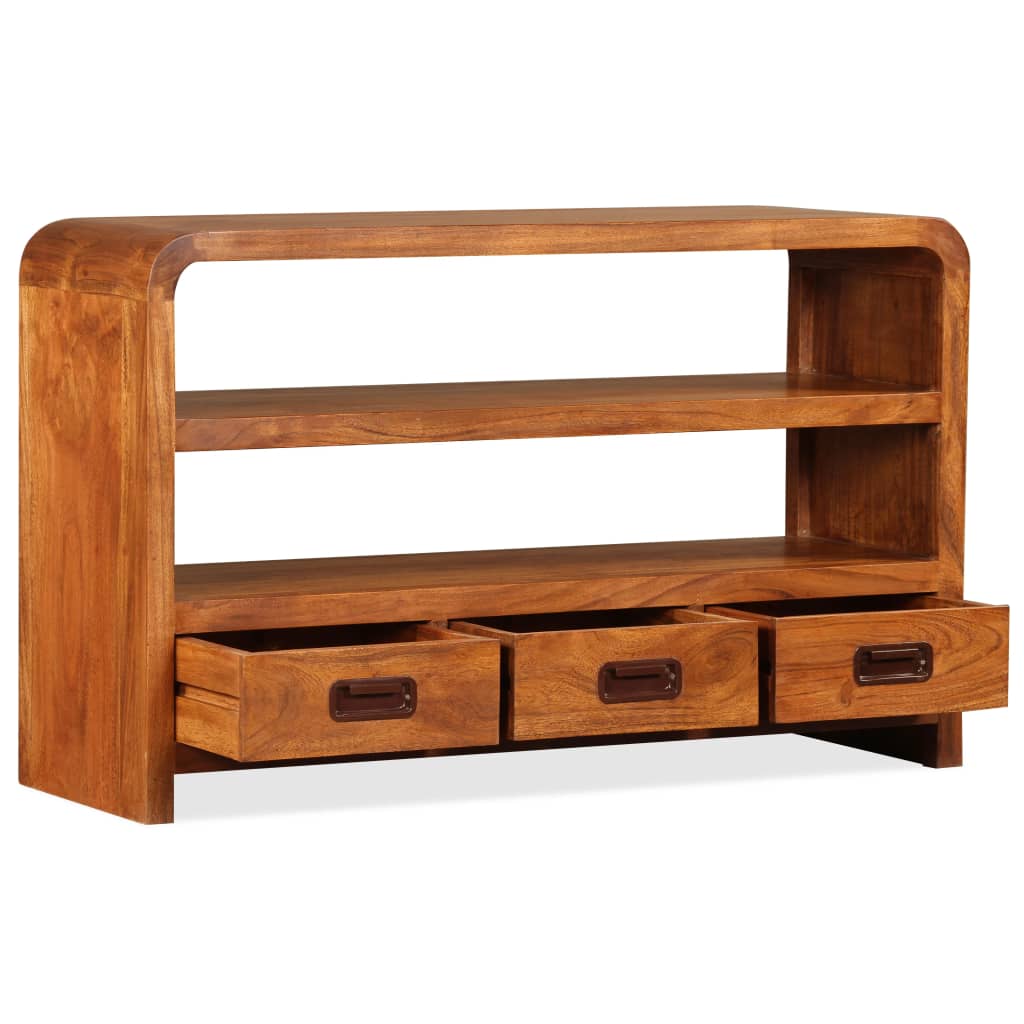 vidaXL TV Cabinet Solid Wood Acacia 90x30x55 cm