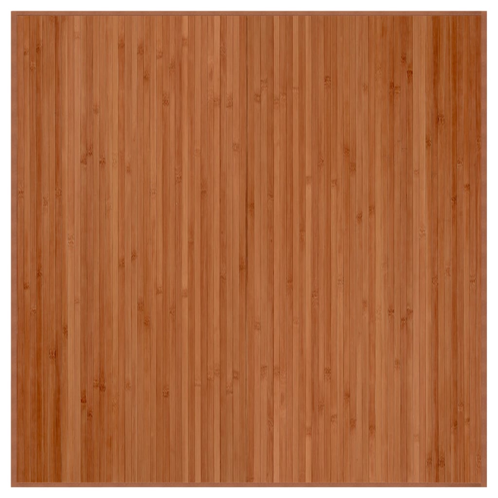 vidaXL Rug Square Brown100x100 cm Bamboo