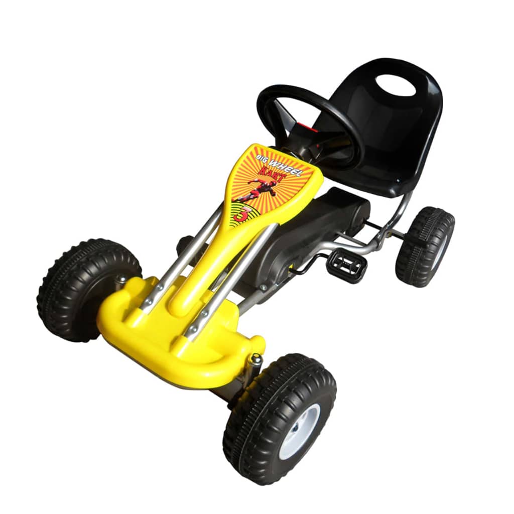 vidaXL Pedal Go Kart Yellow