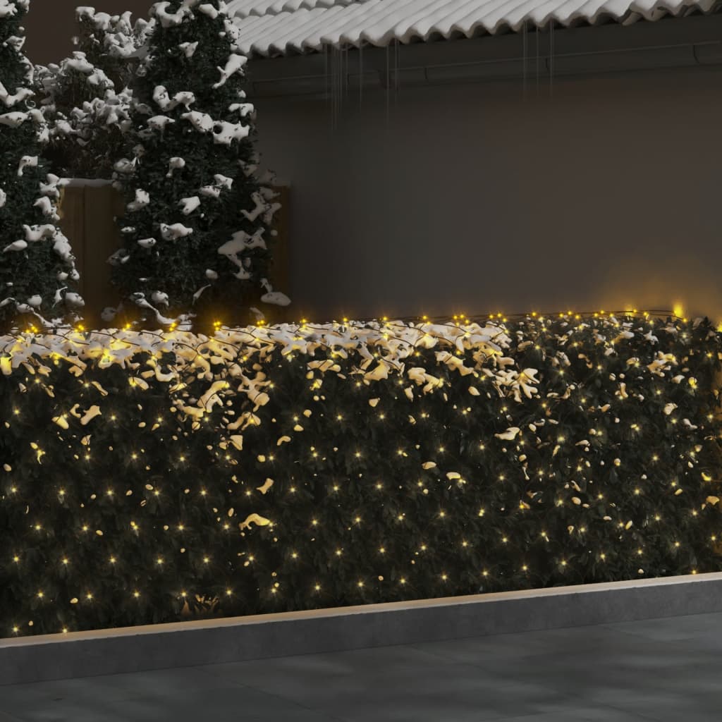 vidaXL Christmas Net Light Warm White 4x4 m 544 LED Indoor Outdoor