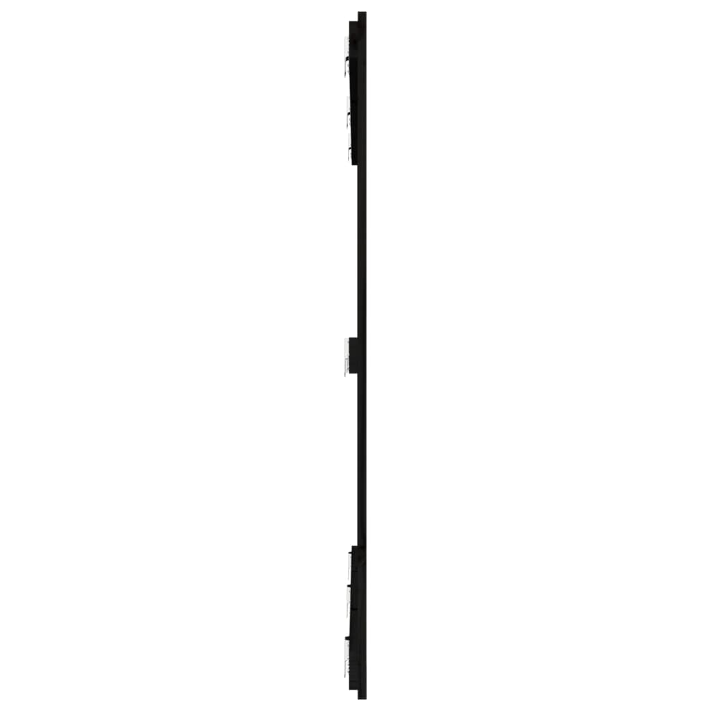 vidaXL Wall Headboard Black 159.5x3x110 cm Solid Wood Pine