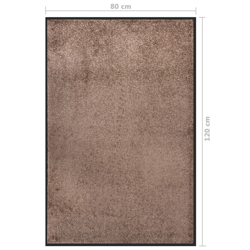vidaXL Doormat Brown 80x120 cm