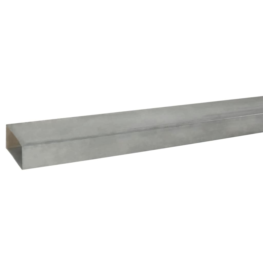 vidaXL Garden Fence Posts 10 pcs Silver 220 cm Steel