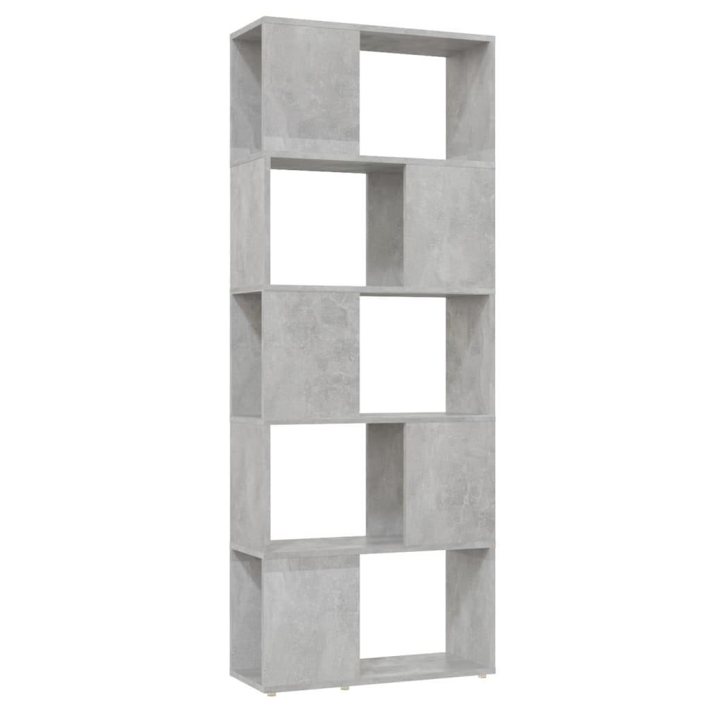 vidaXL Book Cabinet Room Divider Concrete Grey 60x24x155 cm