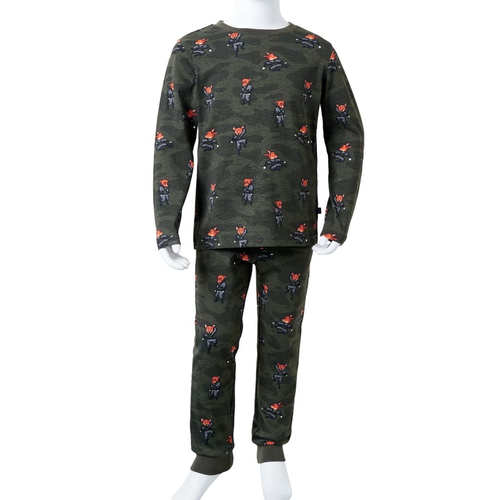 Kids' Pyjamas with Long Sleeves Khaki 92