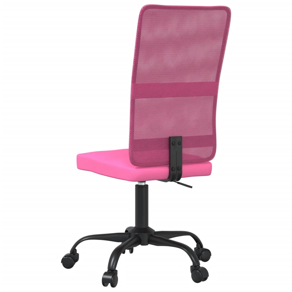 vidaXL Office Chair Height Adjustable Pink Mesh Fabric